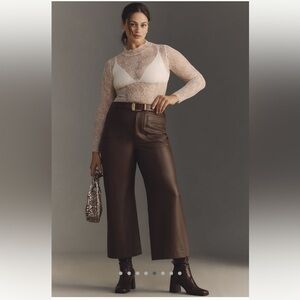 Anthropologie Colette Faux Leather Pants